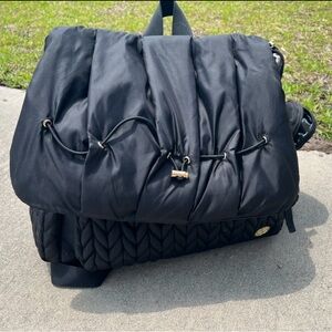 Happ brand diaper backpack. Changing pad and pacifier holder included.